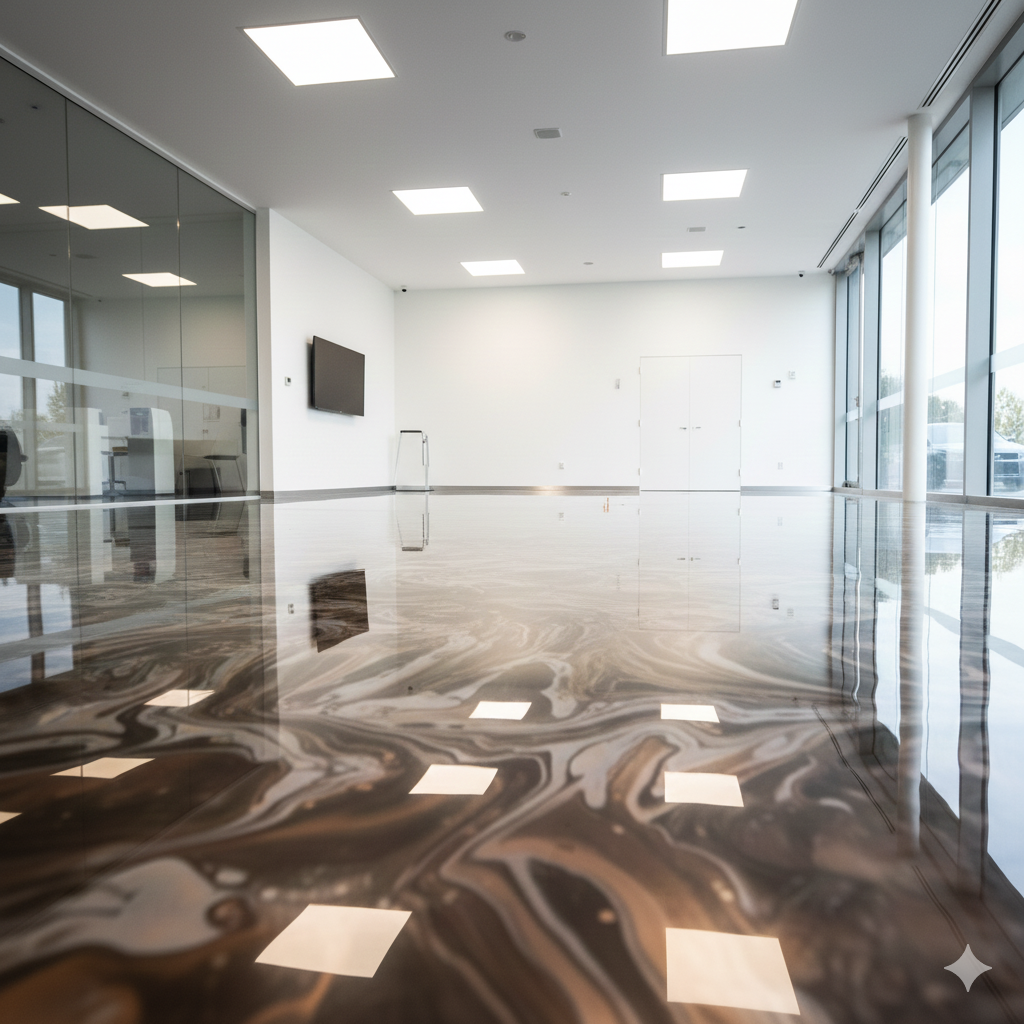 Metallic Showroom Floor